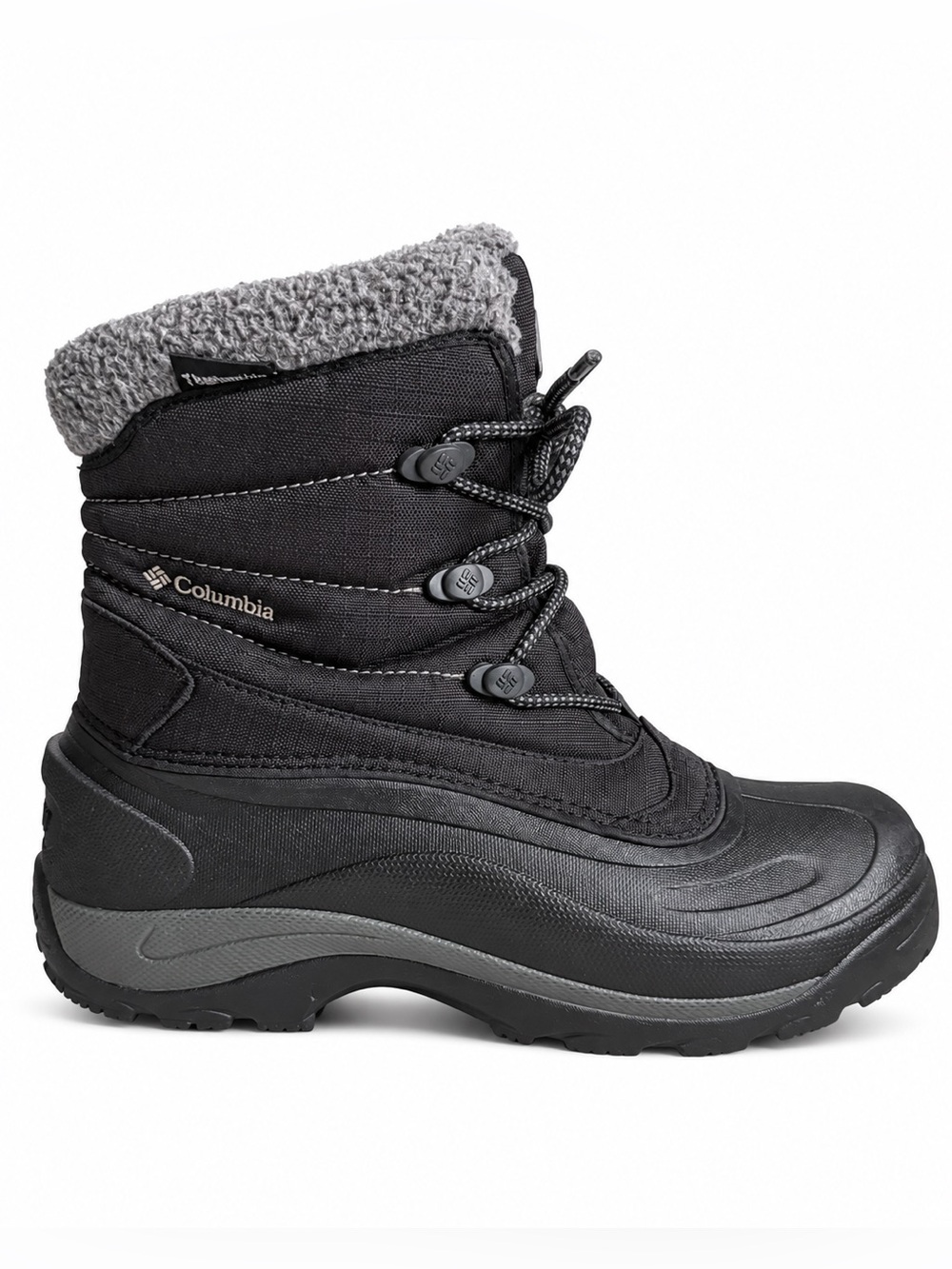 Columbia Cascadian Trinity Waterproof Winter Snow Boots Black Gray Size 9.5